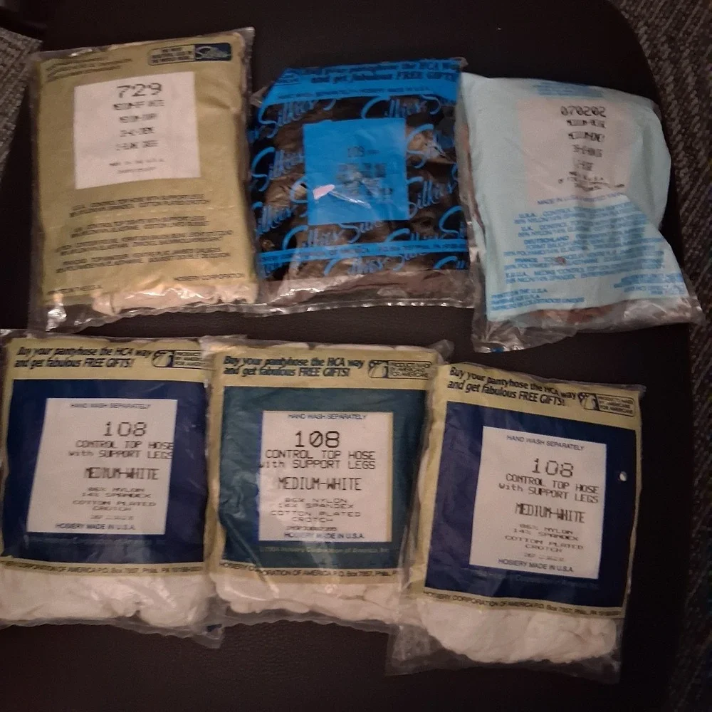 Hosiery Corporation Of America HCA Silkies Vintage Pantyhose M‎ Lot Of 6 NOS